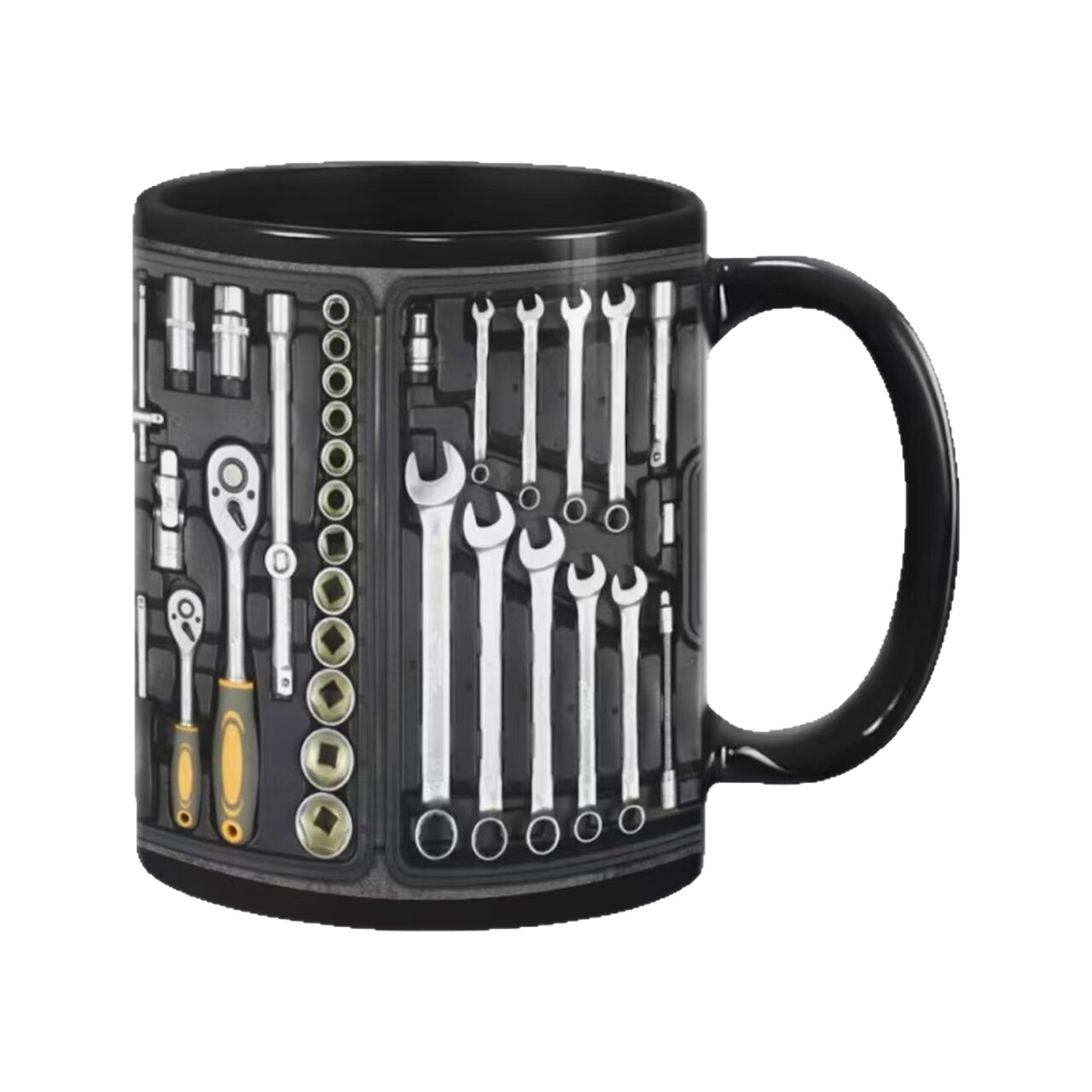 Nueva caja de herramientas de cerámica marca de café taza mecánico caja de herramientas conjunto regalo de cumpleaños para amigos