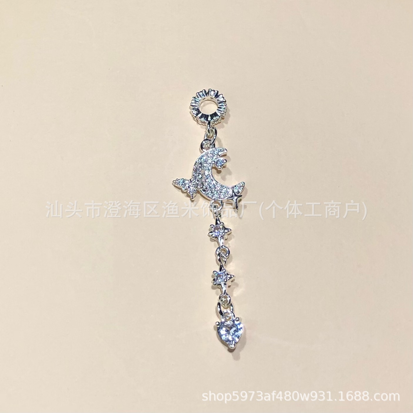 14K Gold-Filled Micro-Paved Zircon Butterfly Tassel Bead Crystal Bracelet Necklace DIY Handmade Accessories Pendant