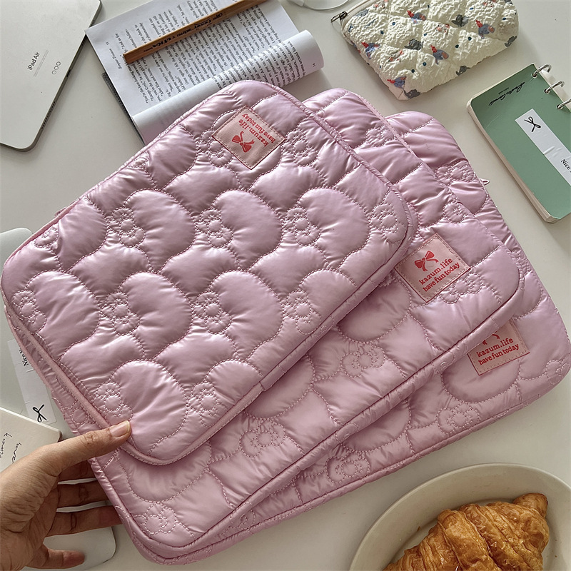 Korean Kazum Cute Embossed Kitten Laptop Sleeve Bag 11/13/ 15inch iPad Tablet Storage