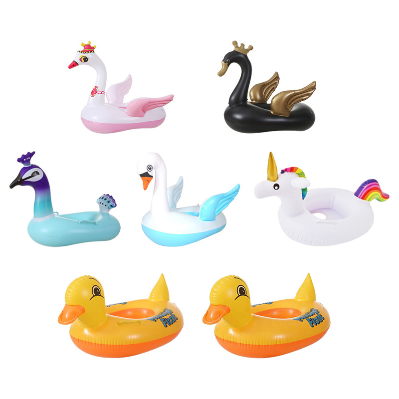 Inflatable Toy Animal Swimming Ring, Thickened Pvc Children's Swimming Ring, Yellow Duck Lifebuoy, Swimming Pool Children's Water Play Equipment