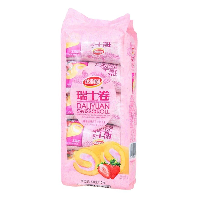 Независимое упаковывая 200 г/160 г вкуса банана шоколада клубники торта сэндвича швейцарского ролла сада Дали оранжевое