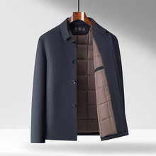 2025冬季新款商务休闲保暖防寒外套中年男式公务员行政高端棉服