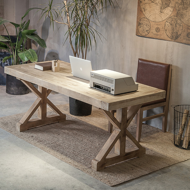 American Retro Old Solid Wood Desk Studio Computer Desk Office Desk Home Study Desk Restaurant Dining Table American Retro Old Solid Wood Desk Studio Computer Desk Office Desk Home Study Desk Restaurant Dining Table
