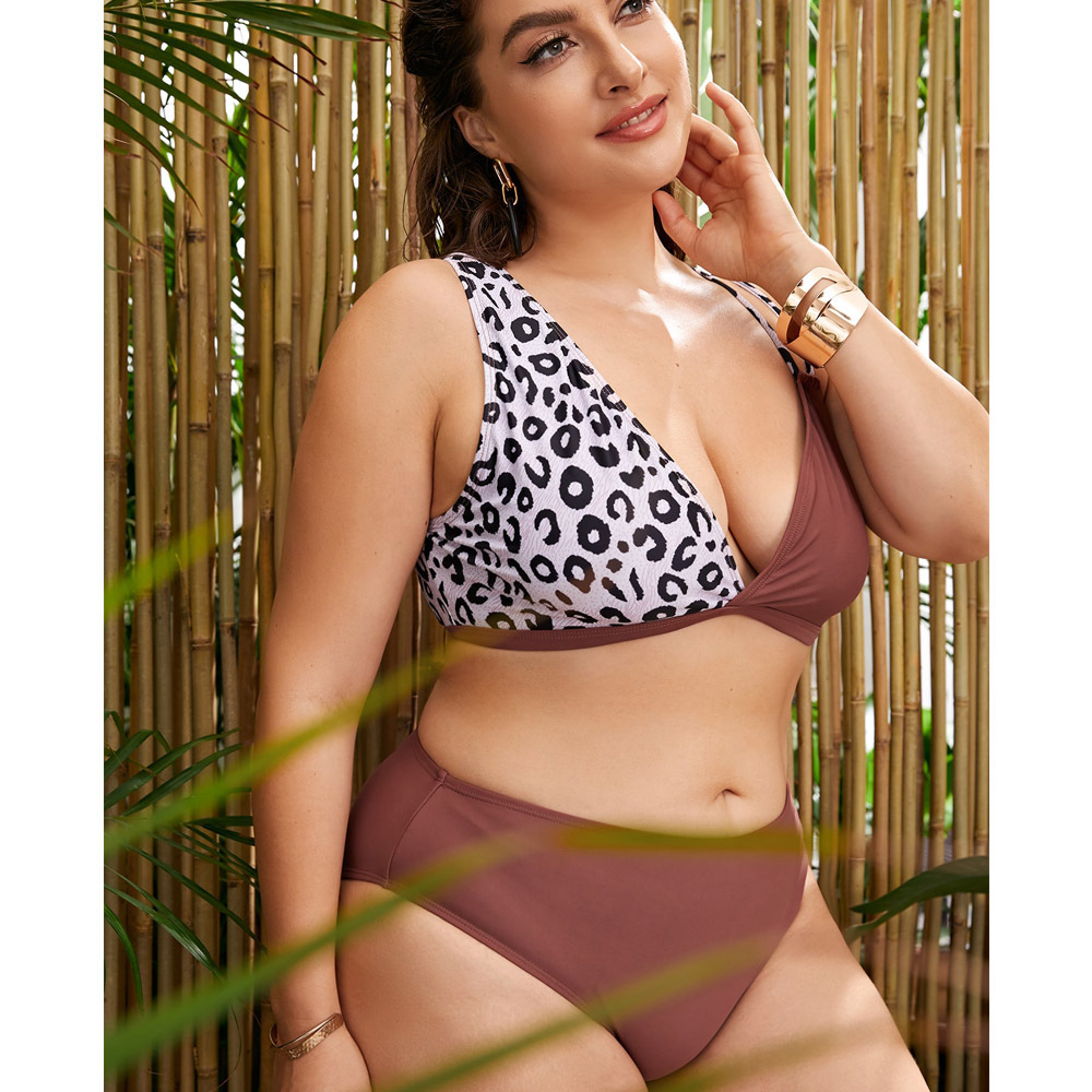 Colour Block High Waisted Bikini - luxiaa, high waisted bikini summer bikini aesthetic high waisted high waisted bikini