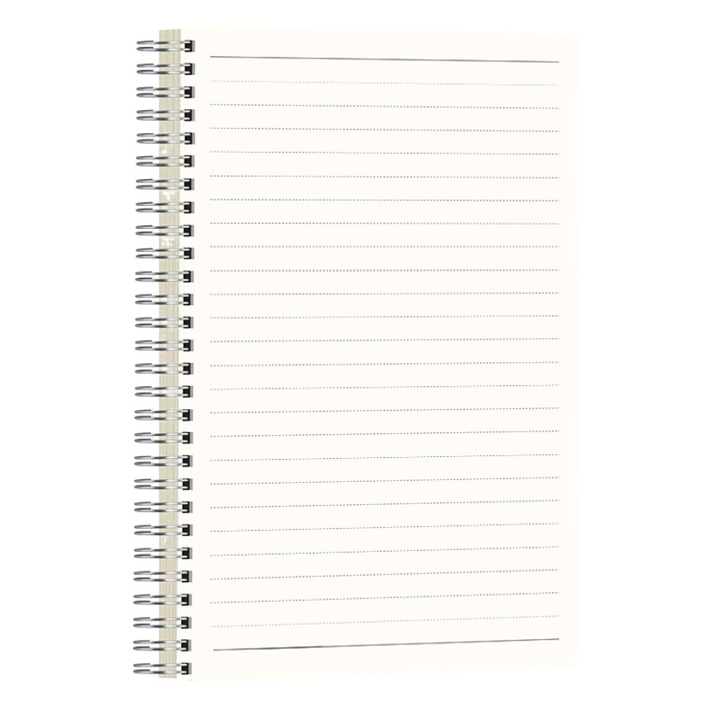 Cuaderno de espiral, cuaderno de espiral de PP transparente grueso, cuaderno de diario con líneas y cuadrículas B5, venta al por mayor en stock, hojas sueltas