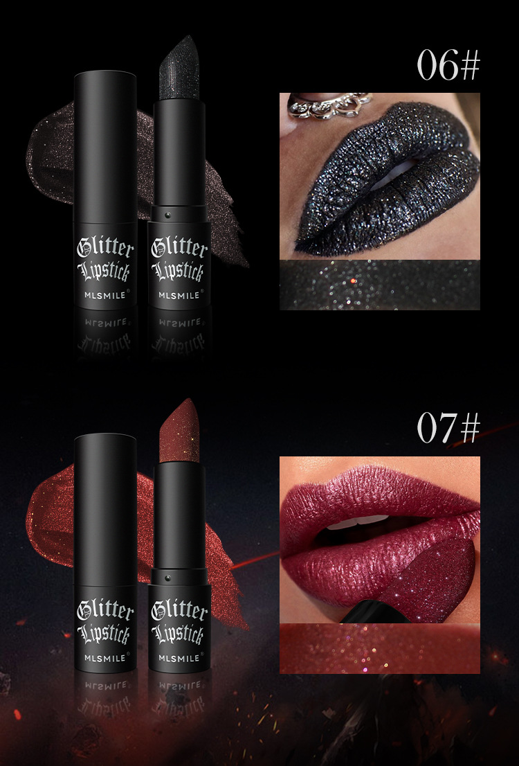 Long-lasting Moisturising Pearl Sparkle Lipstick For Lip Gloss Look_voghion.com