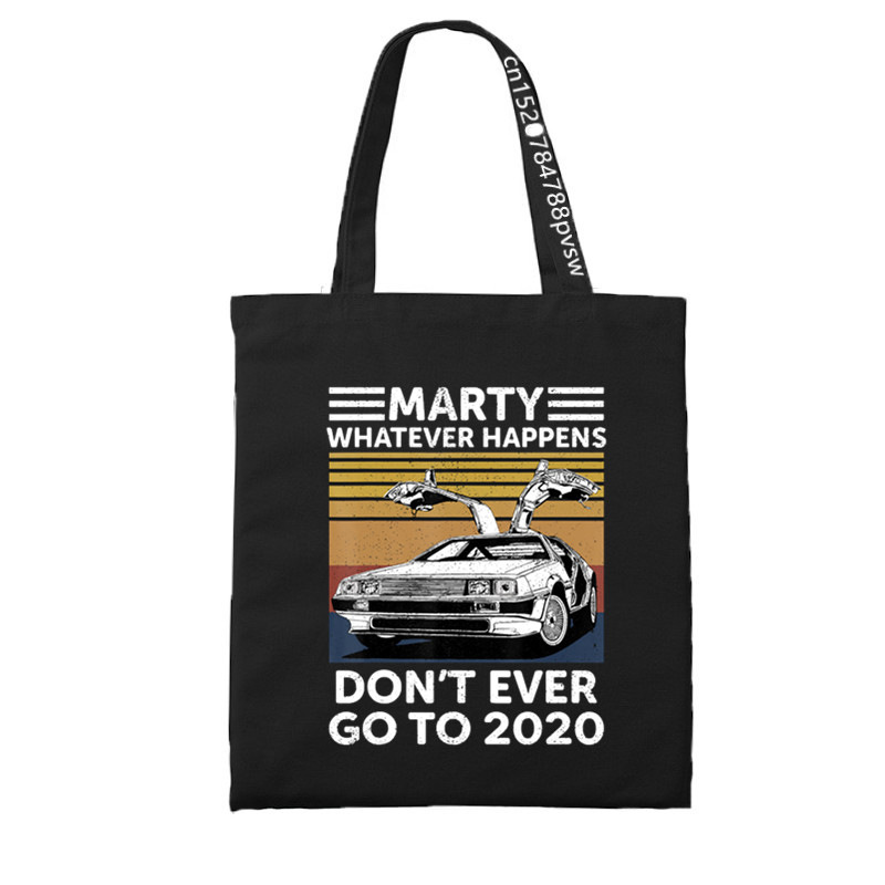 跨境外贸Dont Ever Go To 2020 印花帆布包原宿单肩包手提购物袋