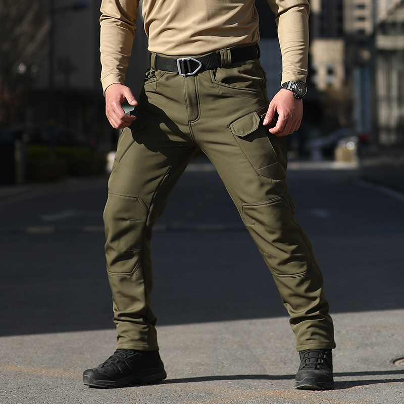 Pantalones tácticos personalizados de camuflaje, pantalones de asalto para hombre, pantalones de senderismo impermeables y cortavientos, pantalones de forro polar cálidos, pantalones de trabajo ligeros