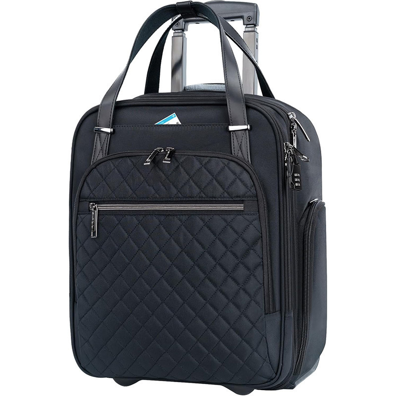 Shiling Factory Rolling Laptop Bag for Women with Wheels Trolley Briefcase with 2 Wheels Trolley Case