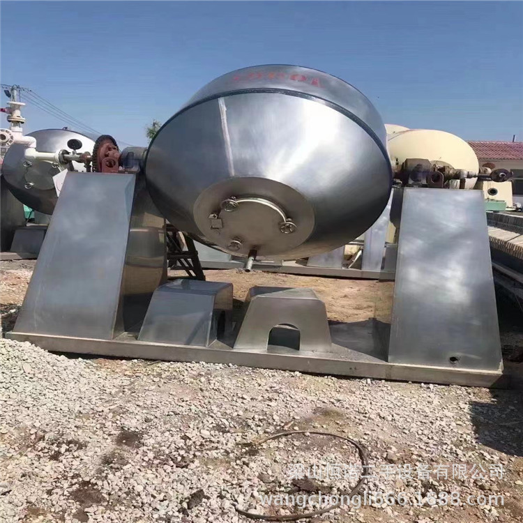 二手真空双锥回转干燥机 SZG2000升3000升搪瓷双锥干燥机厂家回收