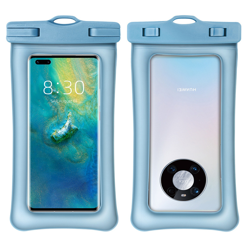 TPU double airbag inflatable mobile phone waterproof bag floating mobile phone bag swimming diving transparent mobile phone waterproof case