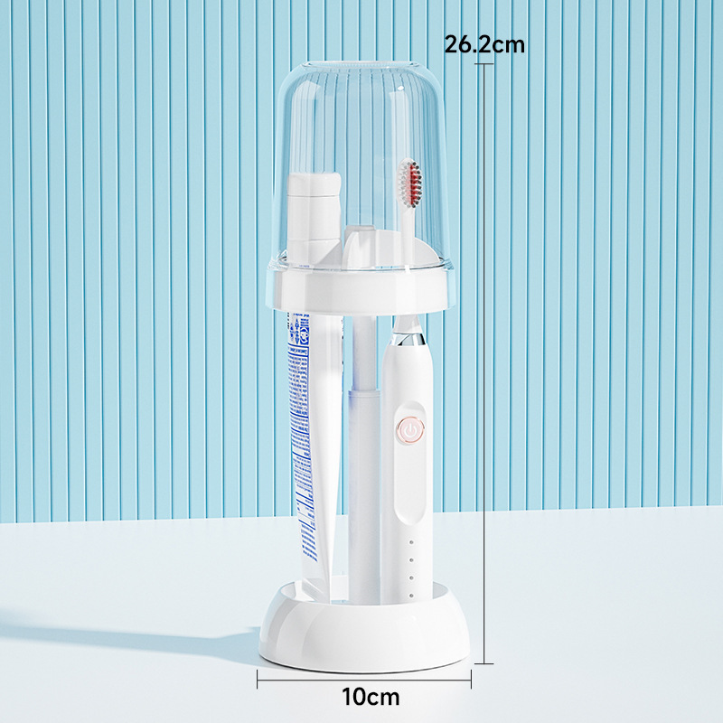 Wall Mounted Toothbrush Cup Holder Set For Bathroom Storage_voghion.com