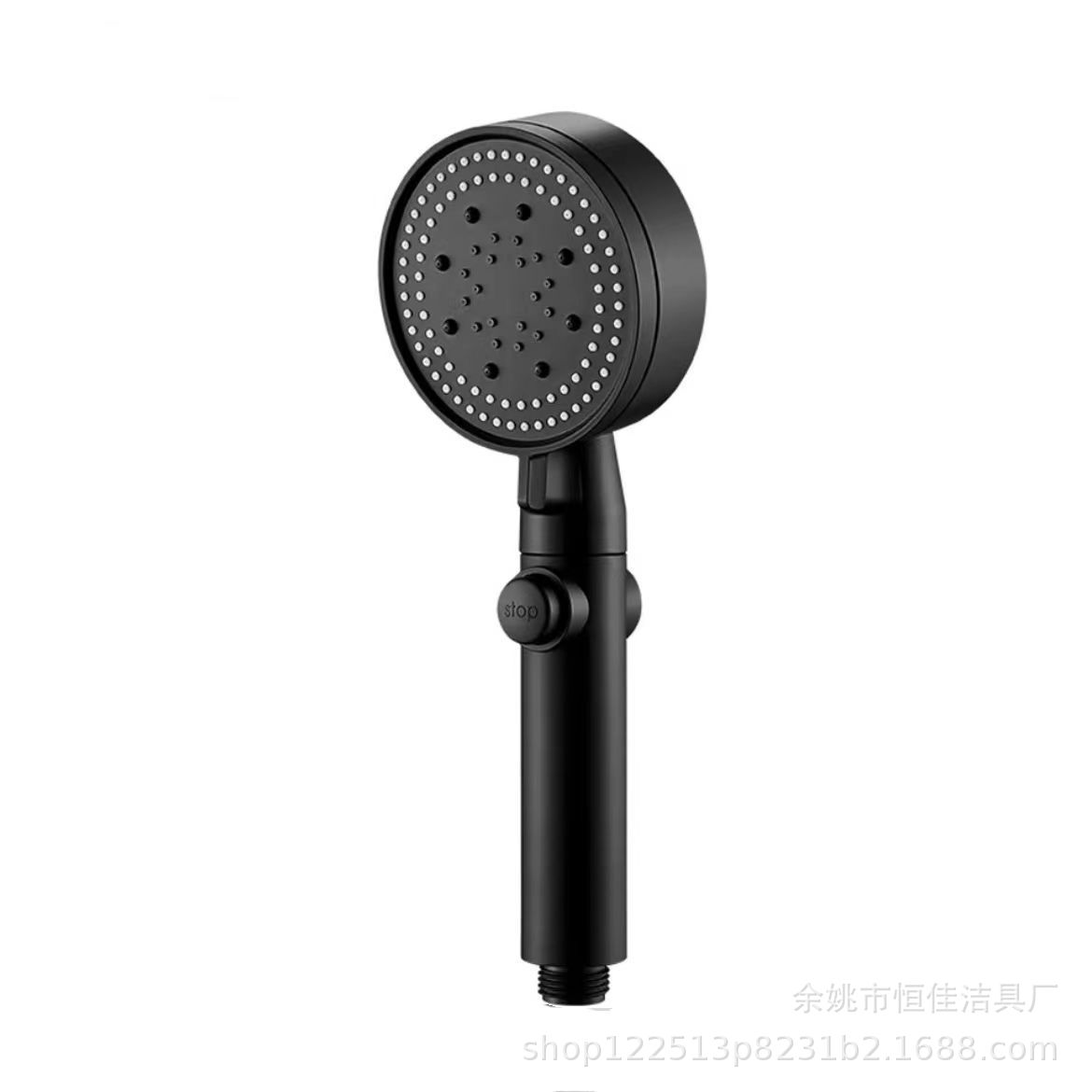 Black five-speed showerhead pressurized shower accessory, bathroom handheld showerhead shower pipe set, hand shower for household use undefined