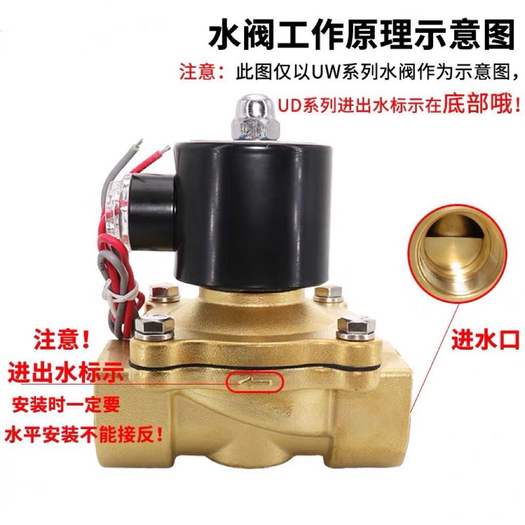 UNID High-Temperature Water Valve 2W-15/25/40/50 High-Pressure Solenoid Valve UW-25 Water Use Normally Closed Control Valve 220V