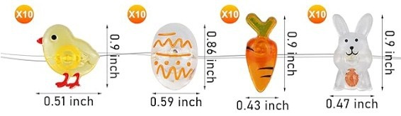 LED lámpara de modelado de alambre de cobre de Pascua Zanahoria Conejo pollo Lámpara Luminosa cadena Lámpara decorativa lámpara de alambre de cobre cadena lámpara de color