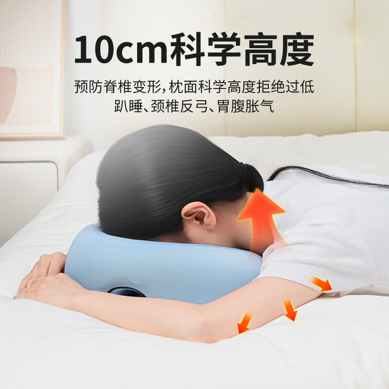 cross-border beauty sleep with face down pillow beauty pillow massage massage couch hole face pad memory foam sleep with face down artifact pillow wholesale