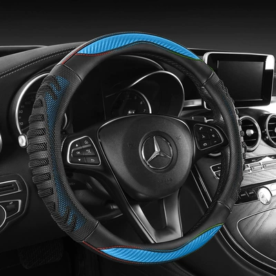 New car steering wheel cover, temperature-regulating, wear-resistant, universal steering wheel protector, spliced, breathable, non-slip steering wheel cover