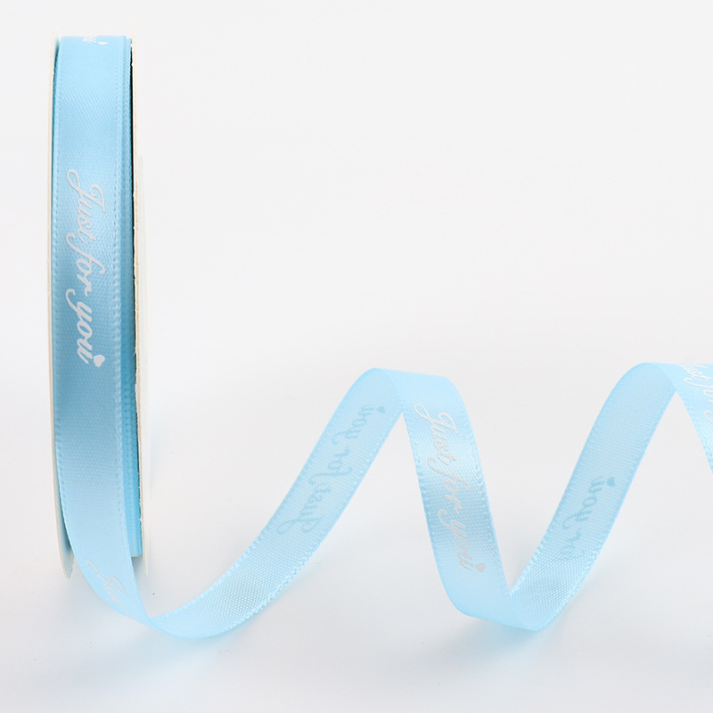 2,5 cm flor floral caja de regalo cinta de poliéster pastel DIY arco cinta sólo para usted letra inglesa cinta