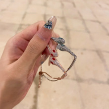 超闪红锆石手链新款高级感甜美百搭红色2025蛇年女生轻奢手饰批发