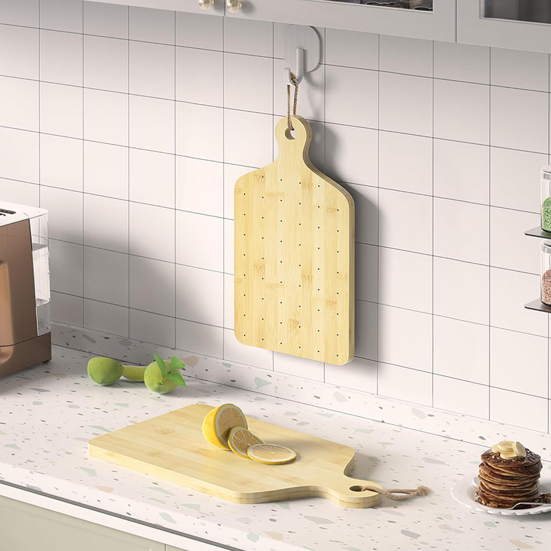 Tabla de cortar de bambú multifuncional tabla de cortar de doble cara soporte de exhibición de piruleta hogar restaurante fruta postre bandeja de madera