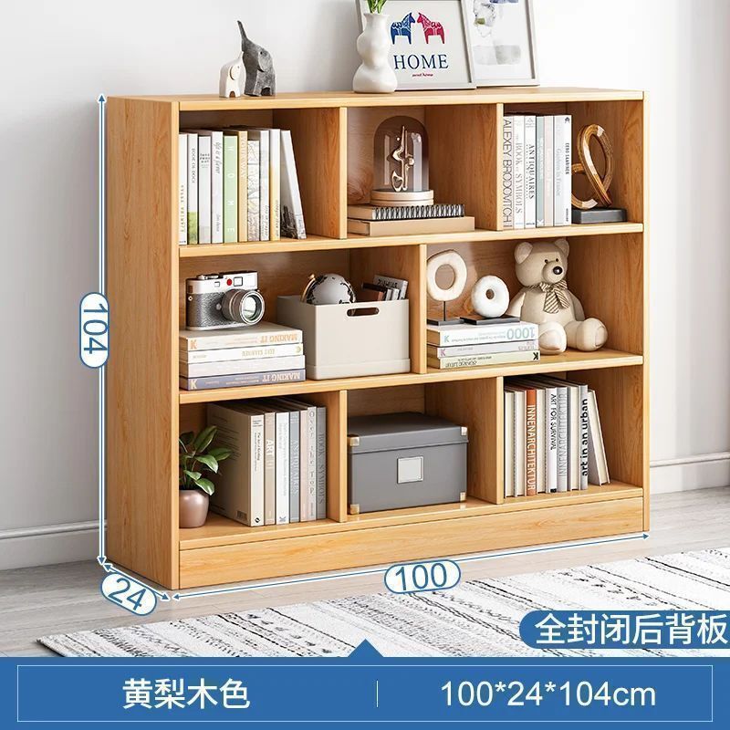 本棚床置き収納ラックリビングルームホームローキャビネット収納キャビネット格子キャビネット寝室収納キャビネットシンプルな本棚|undefined