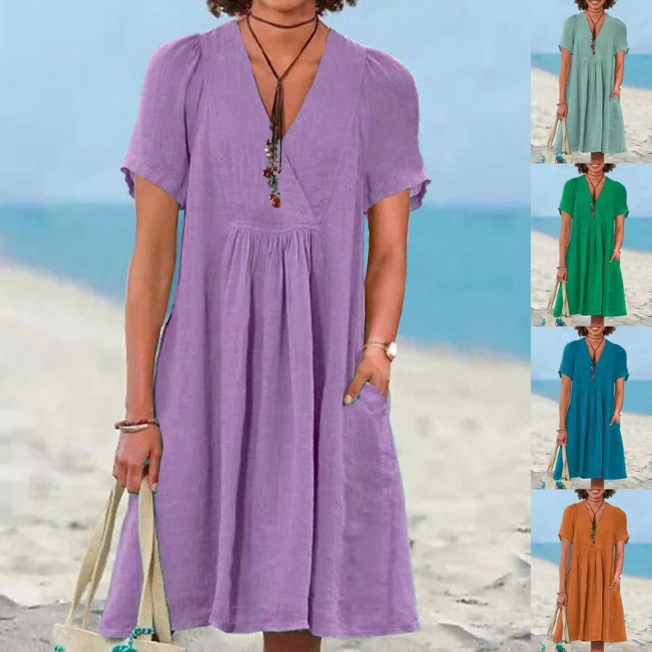 summer fashionable retro dress for leisure