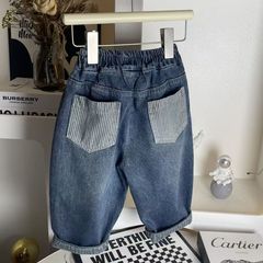 男女童宽松韩版牛仔裤春秋新款老爹裤中小童休闲洋气儿童长裤