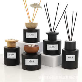 无火藤条高圆柱形香薰玻璃瓶家用酒店民宿香水分装瓶扩香瓶香氛瓶