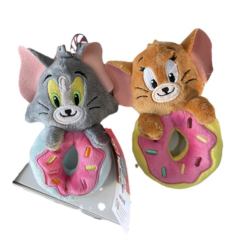 Tom and Jerry pendant cute and funny plush doll keychain bag pendant doll birthday gift GJ150