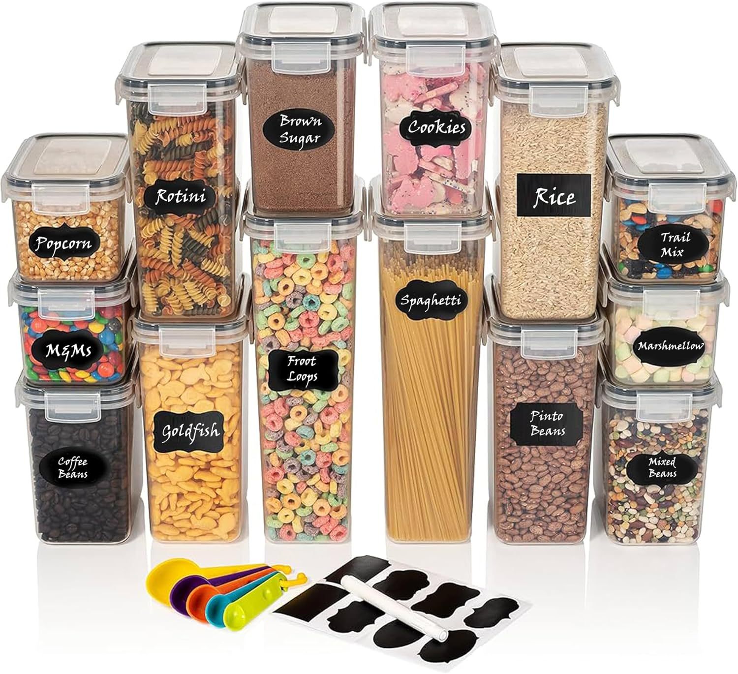 Transfronterizo en stock PP crisper sellado tarro refrigerador Cocina Comida tarro granos almacenamiento tarro snack almacenamiento