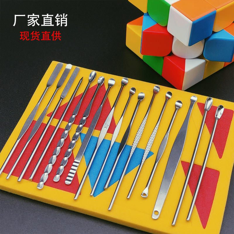 Factory direct stainless steel ear scoop set portable ear scoop ear scoop ear picking tool spot direct supply