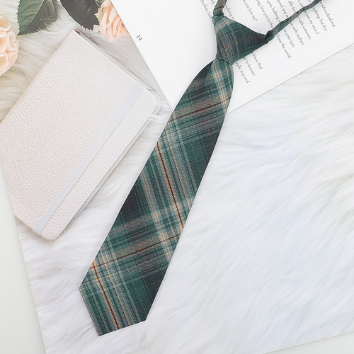 Japanese plaid black tie tie rope female collar college style streamer jk bow shirt ins sailor suit