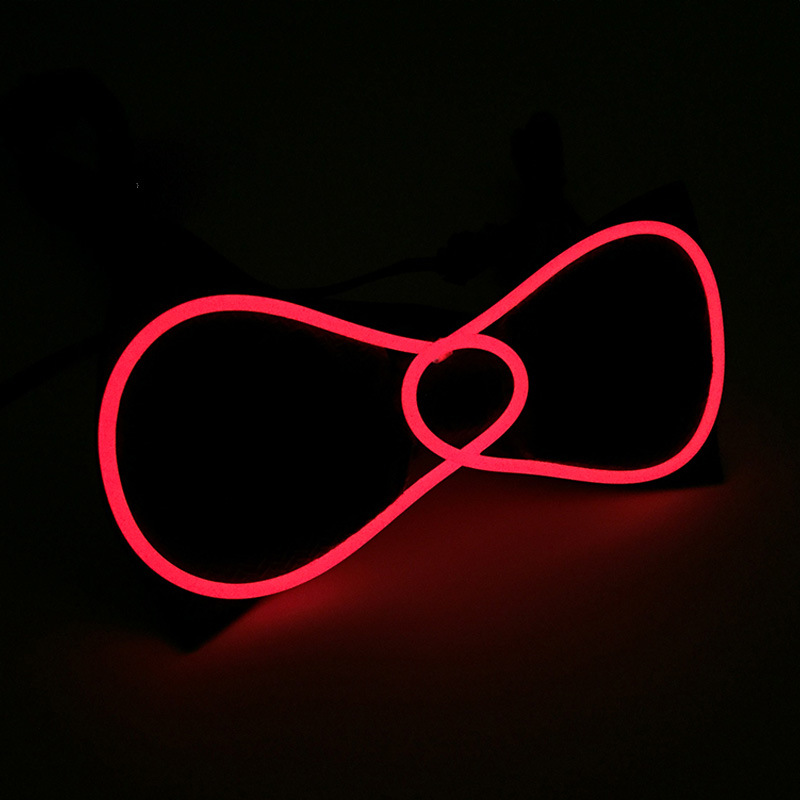 Corbata luminosa EL suministros para Halloween fiesta LED corbata brillante luminiscente al por mayor