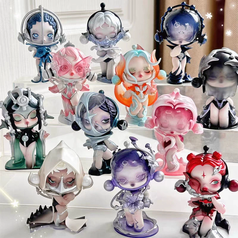 Фигурка Blind Box POPMART SKULLPANDA SP13 Sound Series — коллекционная автомобильная миниатюра, случайная 12+1