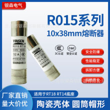 银森R015陶瓷保险丝管10*38熔断器熔芯RT18 RT14底座熔芯1A-32A