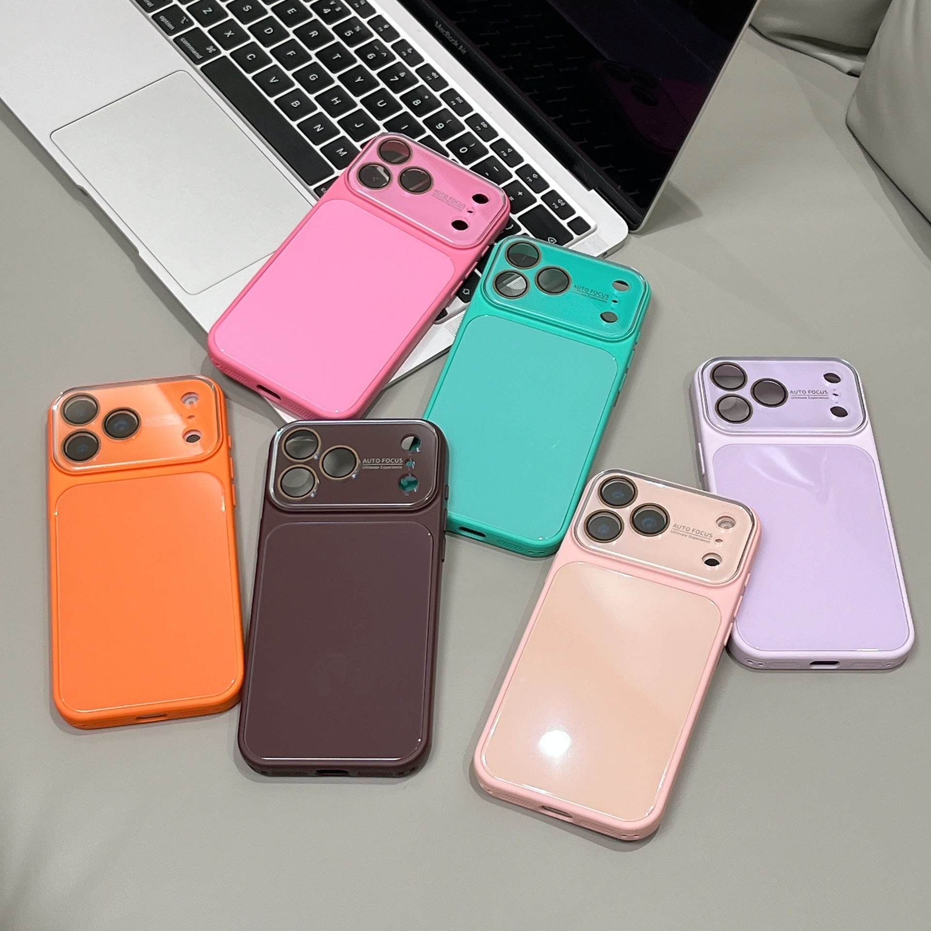 适用iPhone18promax手机壳秒变大视窗糖果色亮面玻璃苹果17保护套