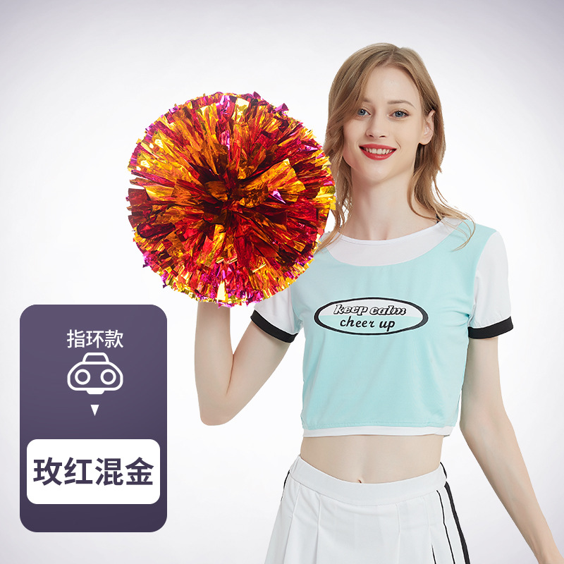 Flor bola de la flor porristas bola de la flor de la mano que sostiene la flor juegos de deportes mano que sostiene apoyos alegría apoyos en stock