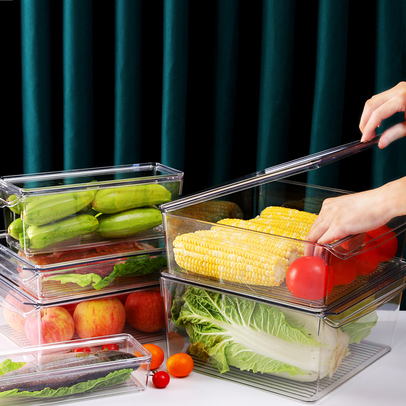 Organizador para Refrigerador de Plástico de Grado Alimenticio Antiolor de Gran Capacidad