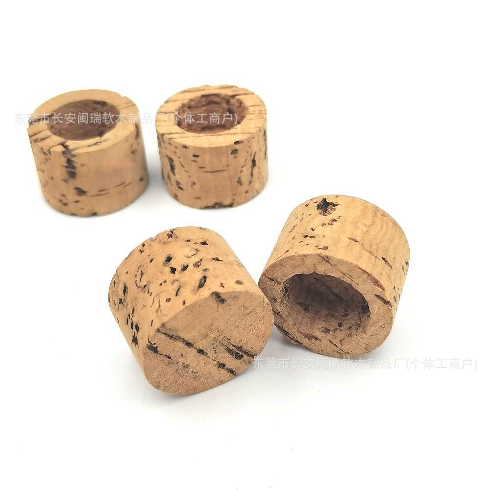 天然软木塞木盖香水瓶口木盖方形无异味原木一体塞打孔软木塞