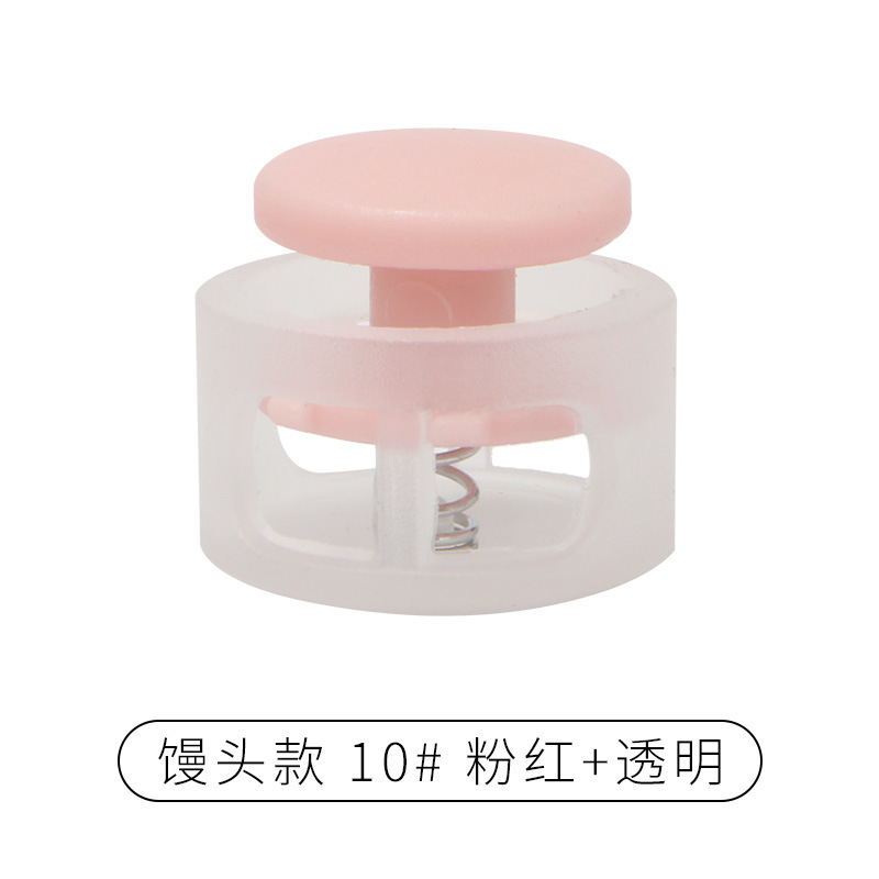 Rebecca primavera hebilla de plástico solo agujero ajuste botón campana tapa doble agujero hebilla de cuerda redonda negro cerdo hebilla de la nariz