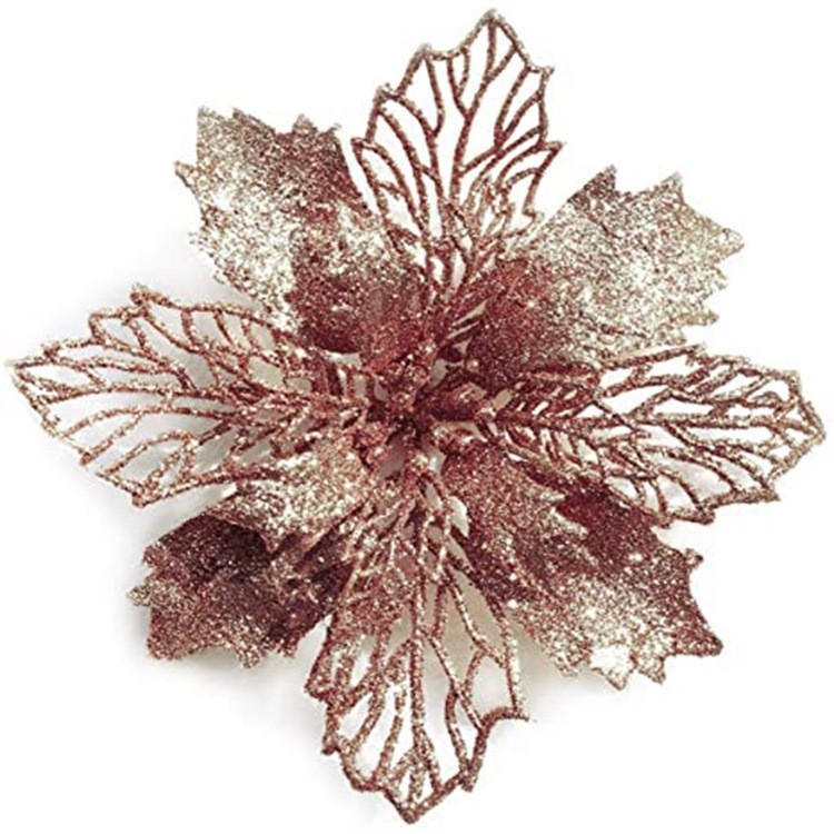 16cm hueco oro Rosa flor Garland ratán DIY decorativo flor Navidad árbol accesorios colgante fabricante