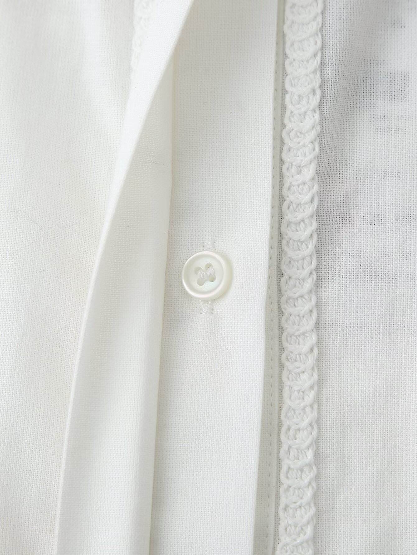 GraceChic 2025 Spring New Fashion Lace Hollow Out Set Women's Turn-Down Collar Shirt Mid-Waist Straight-Leg Pants_voghion.com