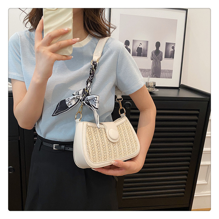 [Stile fresco] Borsa sottobraccio in stile Xiaoxiang, texture di fascia alta, stile di nicchia, borsa in stile squisito con fiocco_voghion.com
