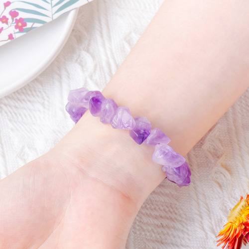 Amazon Natural Amethyst Original Stone Bracelet Women's Bracelet Lapis Gold Tiger Eye Bead Bracelet Color Bracelet