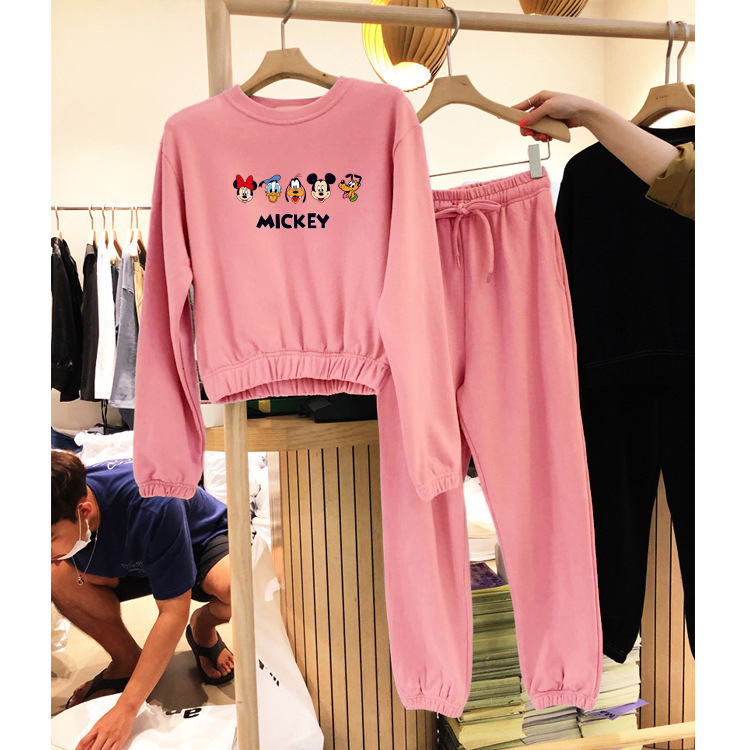 早秋时尚套装韩国东大门女装2021秋冬卫衣女哈伦裤休闲运动两件套