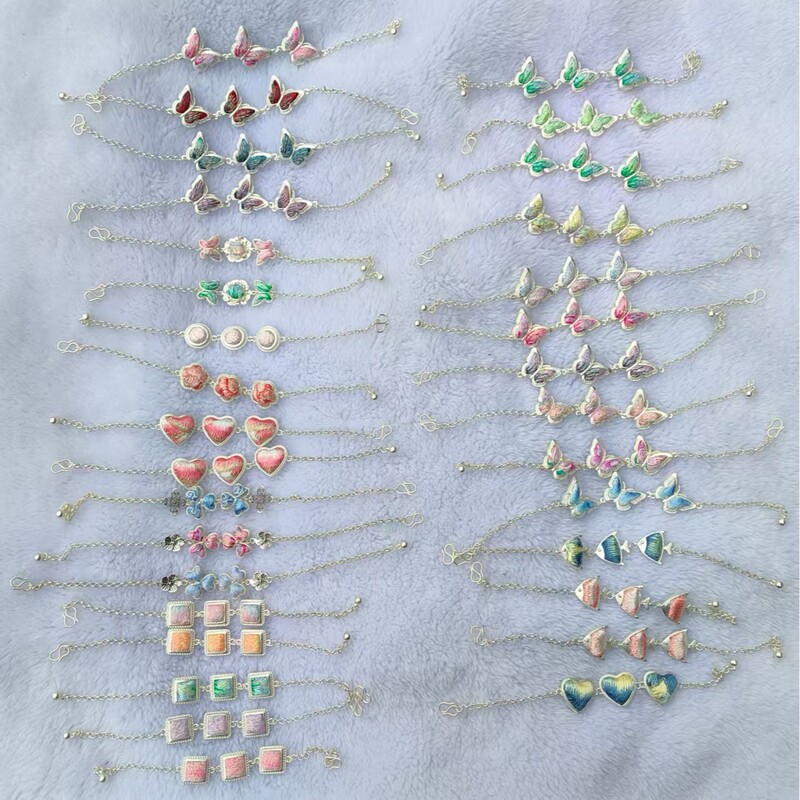 Miao Silver Embroidery Bracelets, Tourist Souvenirs, Tie-Dye Bracelets, Jewelry, Cultural and Creative Souvenirs, Gifts Miao Silver Embroidery Bracelets, Tourist Souvenirs, Tie-Dye Bracelets, Jewelry, Cultural and Creative Souvenirs, Gifts