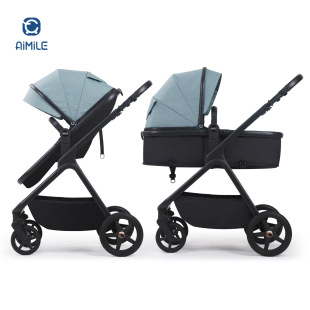 Amile Comfortable Baby Stroller Lightweight Foldableing Kidsren's Stroller High Quality Baby Travel Artifact Large Wheels