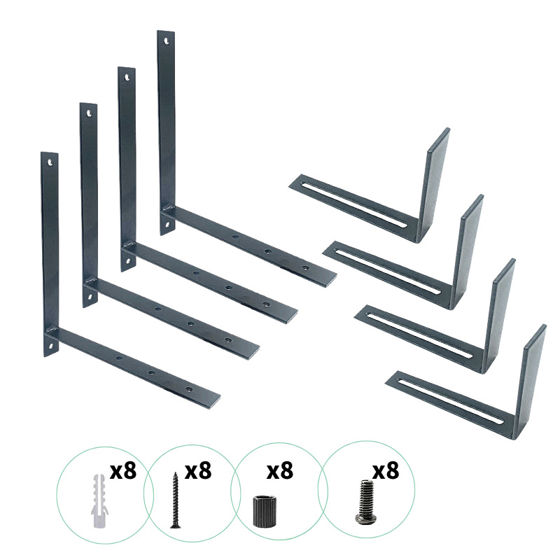 Fuente de la fábrica de metal ajustable planta maceta soporte terraza maceta soporte jardín valla pérgola balcón percha