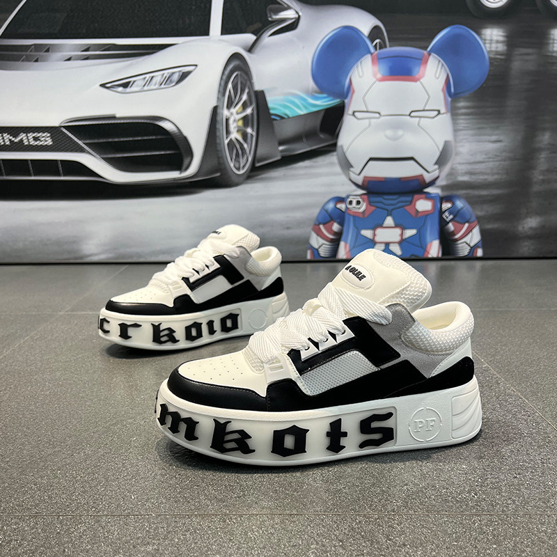Scarpe casual da uomo con suola spessa stile campus comode_voghion.com
