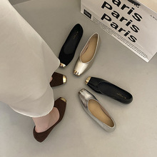 法式平底单鞋外穿女2025秋新款百搭配裙子玛丽珍小皮鞋温柔晚晚鞋